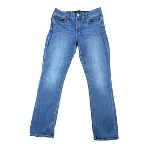 Express Jeans Barely Boot Women's 10R Mid Rise Blue Denim Soft 5 Pocket